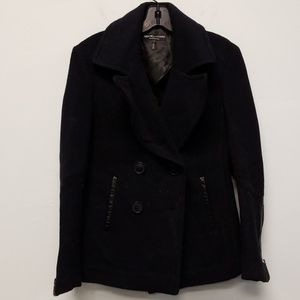 Menchi For Intermix Navy Wool Button Coat Size P